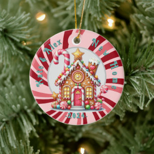 New home Christmas quote Gingerbread blue Ornament