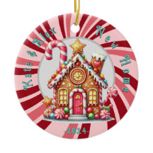New home Christmas quote Gingerbread blue Ornament