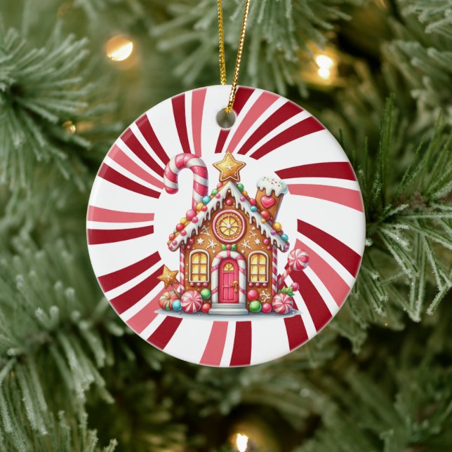 New home Christmas quote text on back Ornament (Tree)