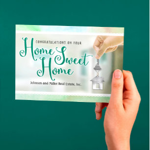 New Home Congratulations from Realtor Letterpress Thank You Card
