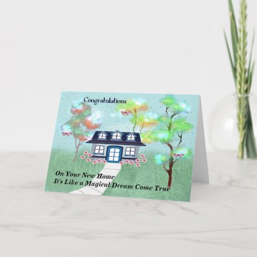 New Home Congratulations Magical Design Card