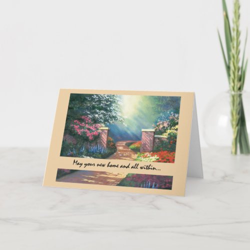 New Home Congratulations with Colorful Garden Card