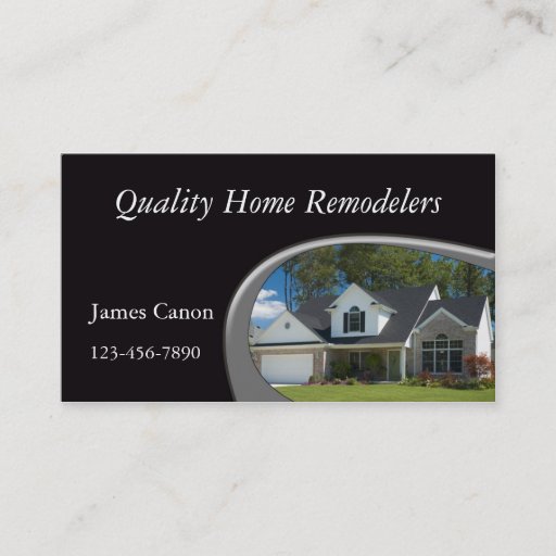 Customizable New Home Construction Business Cards
