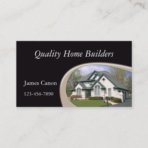 Customizable New Home Construction Business Card Template