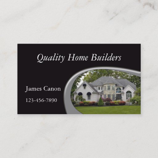 Customizable New Home Construction Business Cards