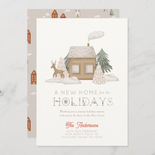 New Home Cozy Winterscape Christmas Holiday Card
