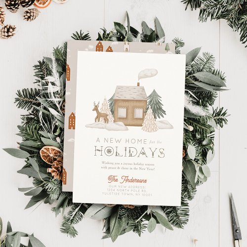 New Home Cozy Winterscape Christmas Holiday Card