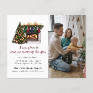 New Home Cute Christmas Photo Moving Announcement