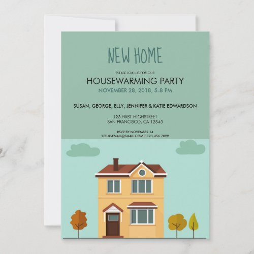 New home cute housewarming party invitation