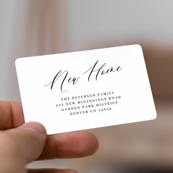 New Home Elegant Typography Script Simple Insert by invitations_kits at Zazzle