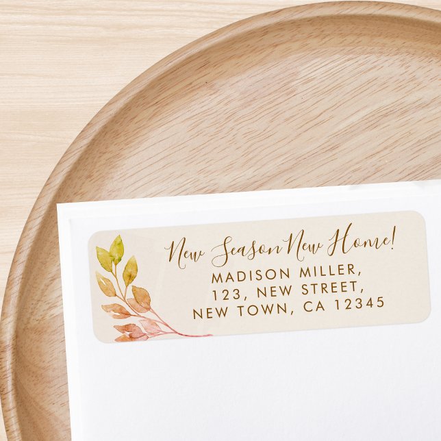 New Home Fall Foliage Return Address  Label (Creator Uploaded)