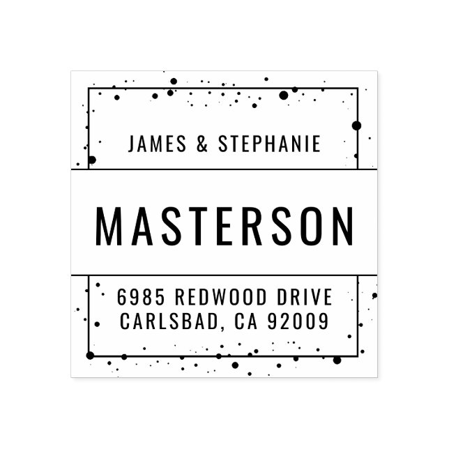New Home Family Address Rubber Stamp (Imprint)