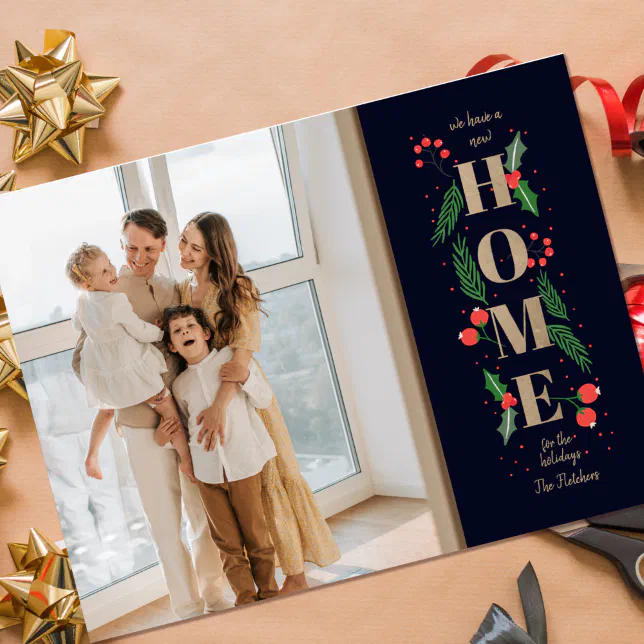 New Home for Holidays Photo Moving Holiday Card Zazzle