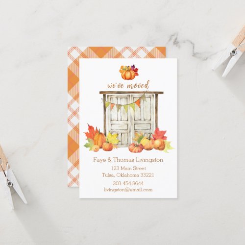 New Home For the Fall Autumn Barn Door  Invitation