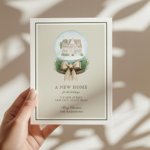 New Home For The Holidays Announcement Postcard