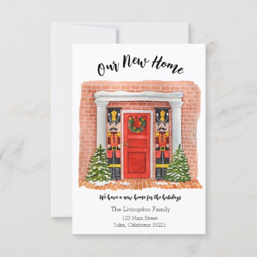 New Home For the Holidays Barn Door Christmas Invi Invitation