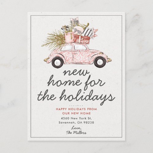 New Home for the Holidays Car Moving Announcement