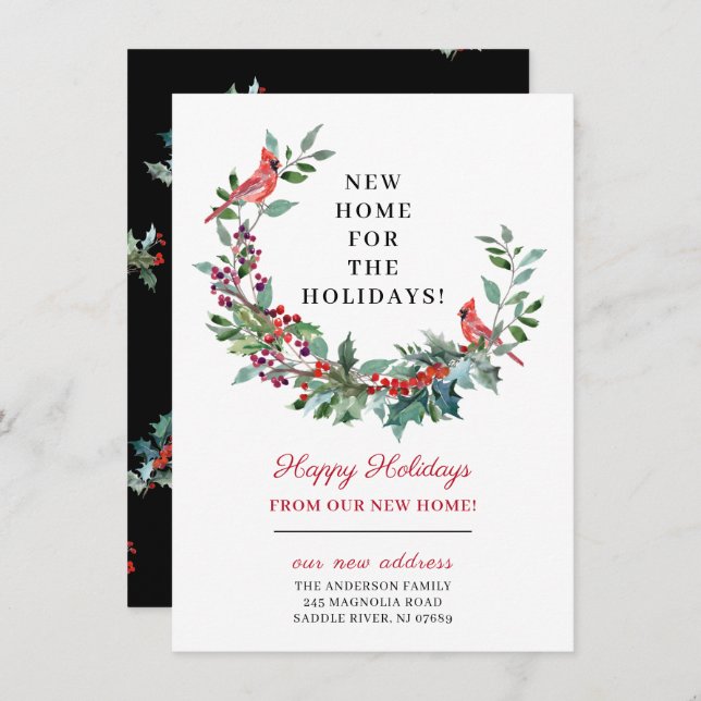 New Home for the Holidays Moving Announcement (Front/Back)