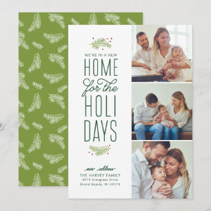 New Home for the Holidays Moving Announcement Card
