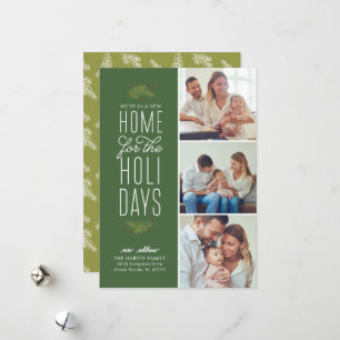 New Home for the Holidays Moving Announcement Card