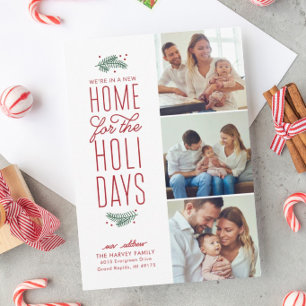 New Home for the Holidays Moving Announcement Card
