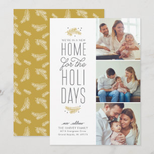 New Home for the Holidays Moving Announcement Card