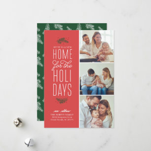 New Home for the Holidays Moving Announcement Card