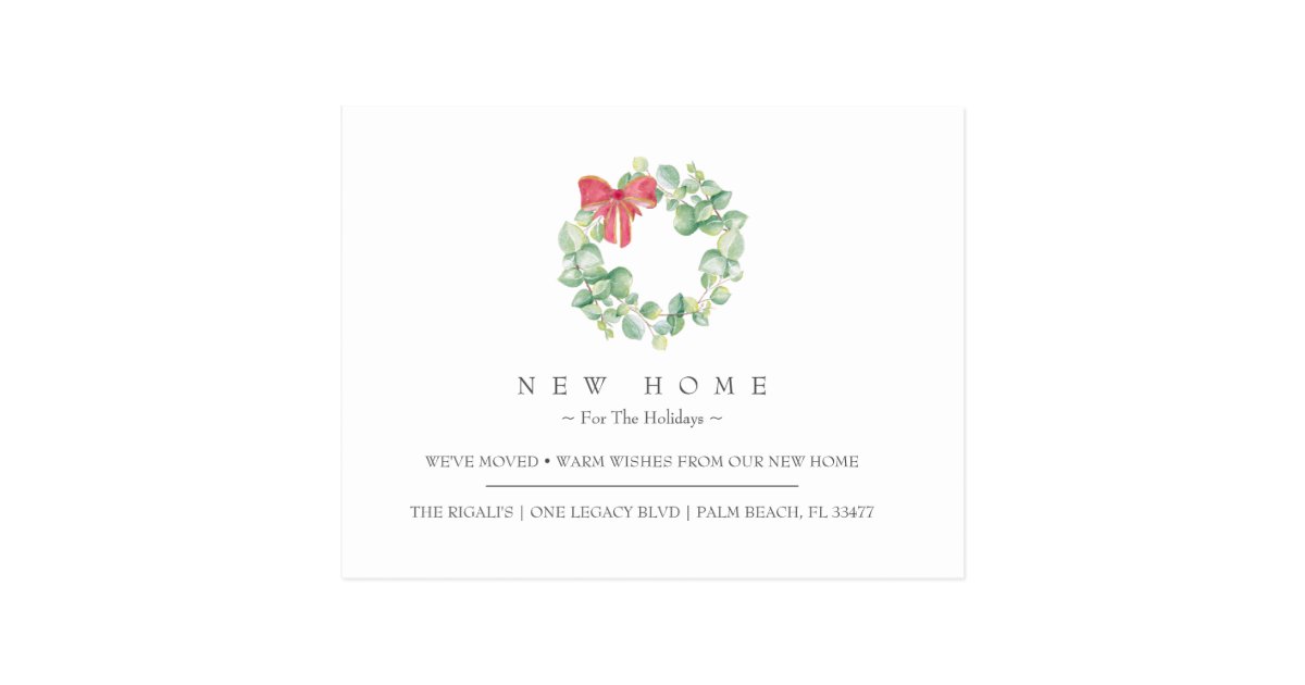 New Home For The Holidays Moving Announcement Postcard | Zazzle.com