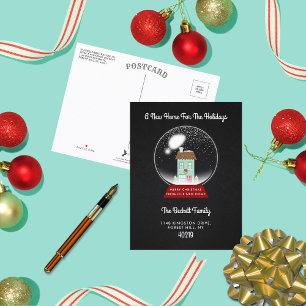 New Home For The Holidays Moving Announcement Postcard