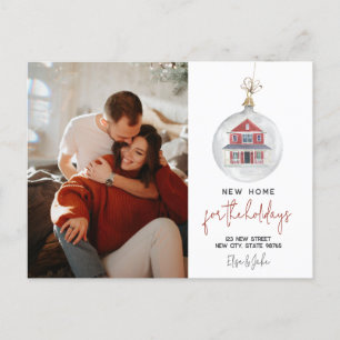 New Home For The Holidays Moving Announcement Postcard
