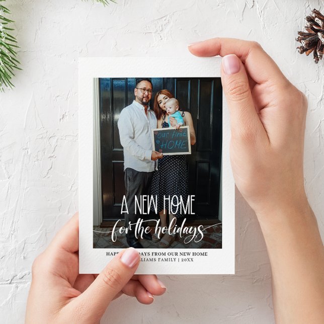 New Home For the Holidays Photo Christmas Postcard (Creator Uploaded)