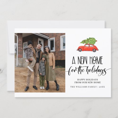 New Home For the Holidays Photo Moving Announcement