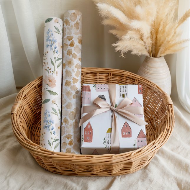 New Home Fun Floral  Wrapping Paper Sheets (Creator Uploaded)
