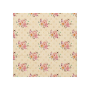 New Home Gift Mint Green Floral Shoes Wood Wall Art