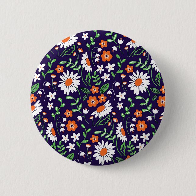 New Home Gift Simple Flowers Button (Front)