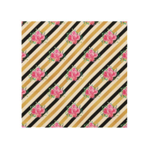 New Home Gift Tropical Floral Arts Wood Wall Art