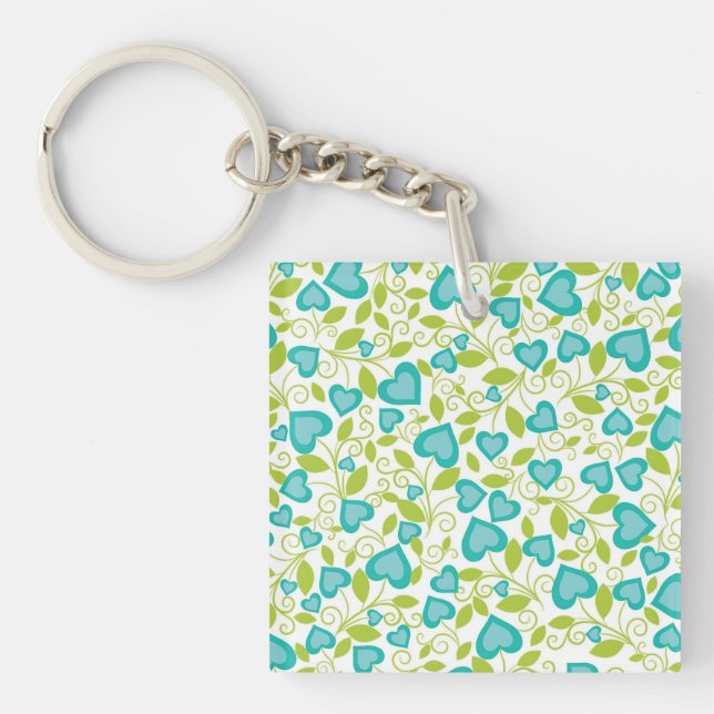New Home Gift | Valentine's Day Seamless Art Keychain (Front)