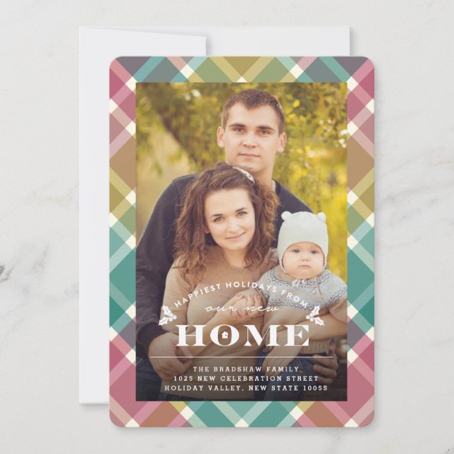 New Home Happiest Holiday Moving Announcement Card (Front)