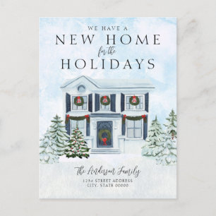 New Home Holiday Moving Announcement Postcard