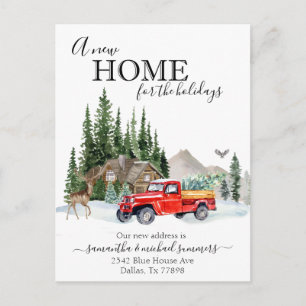 New Home Holiday Moving Announcement Truck Postcard