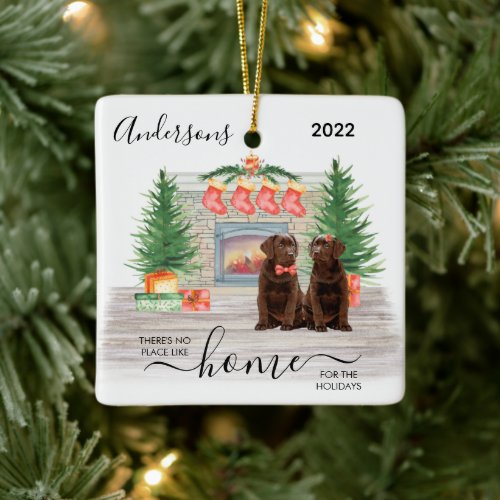 New Home Holidays First Christmas Custom Photo  Ceramic Ornament