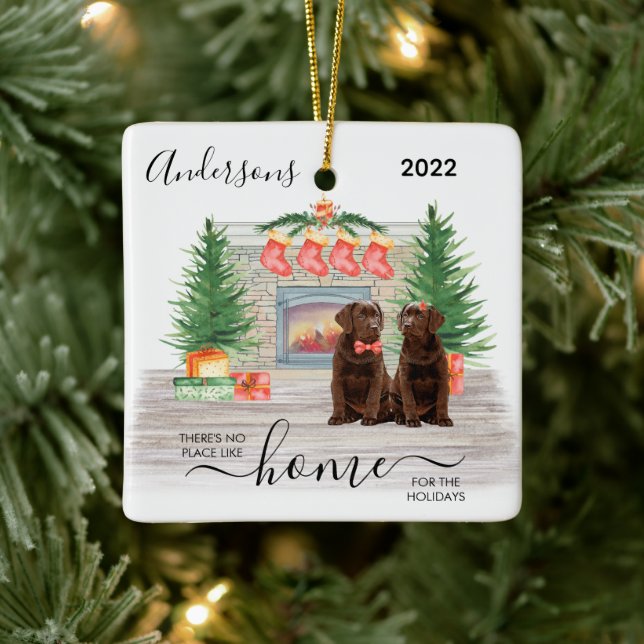 New Home Holidays First Christmas Custom Photo  Ceramic Ornament (Tree)