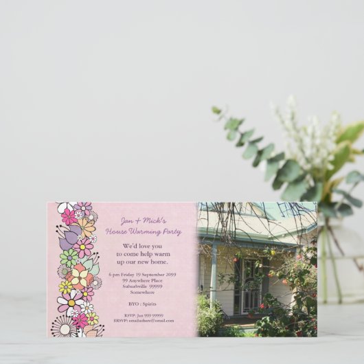 New Home House Warming Party Photo Card (Standing Front)
