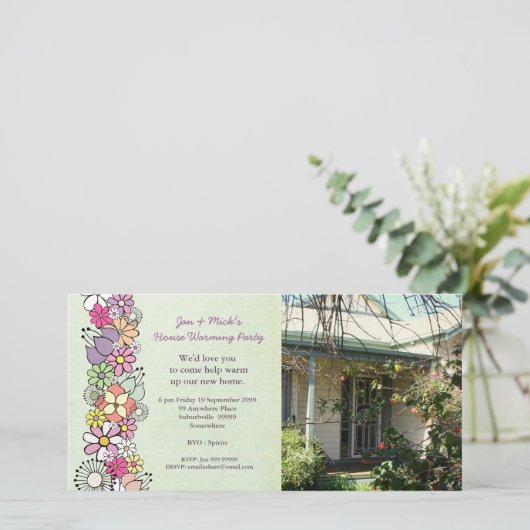 New Home House Warming Party Photo Card (Standing Front)