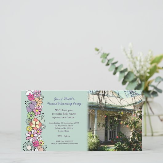 New Home House Warming Party Photo Card (Standing Front)