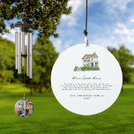 New Home Housewarming | Custom Message & Photo Wind Chime<br><div class="desc">Celebrate the joy of a new home with our personalized New Home Housewarming Wind Chimes. These wind chimes are the perfect way to welcome a family to their new space, with a custom message and a memorable photo that captures the essence of home. The front features a charming "Home Sweet...</div>