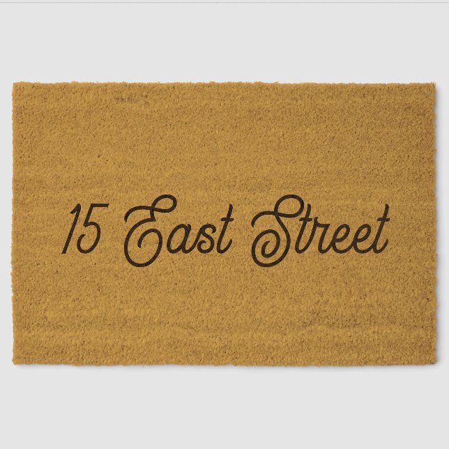 New Home Housewarming Decor  | Custom Address  Fiber Doormat (Front)