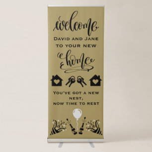 New Home Housewarming Welcome Retractable Banner