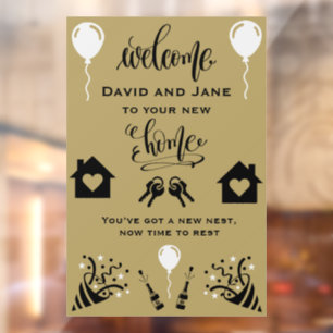 New Home Housewarming Welcome  Window Cling