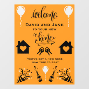 New Home Housewarming Welcome  Window Cling